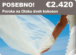 Mauritius, sanjska poroka, otok dveh kokosov